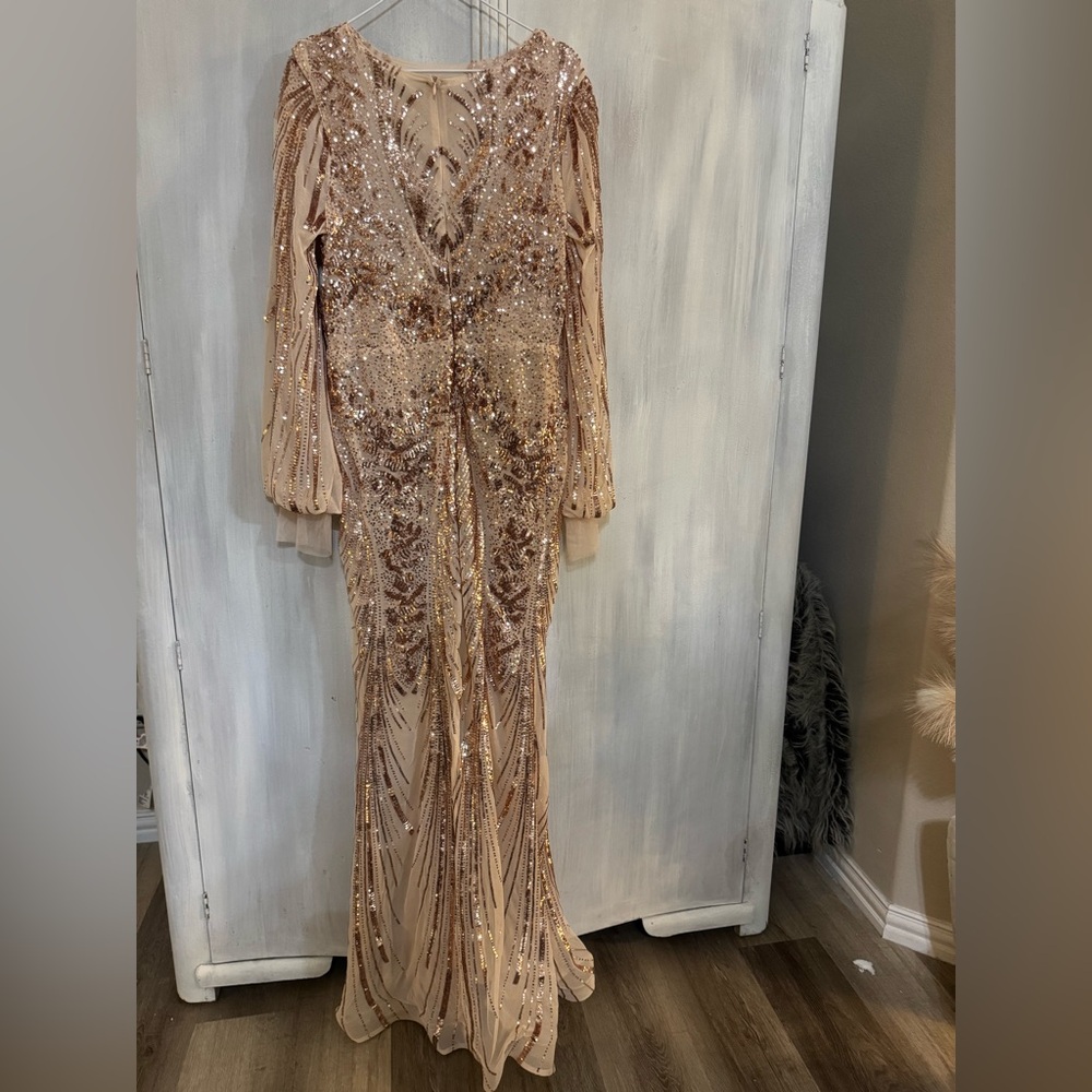 Elegant Sequin Evening Gown